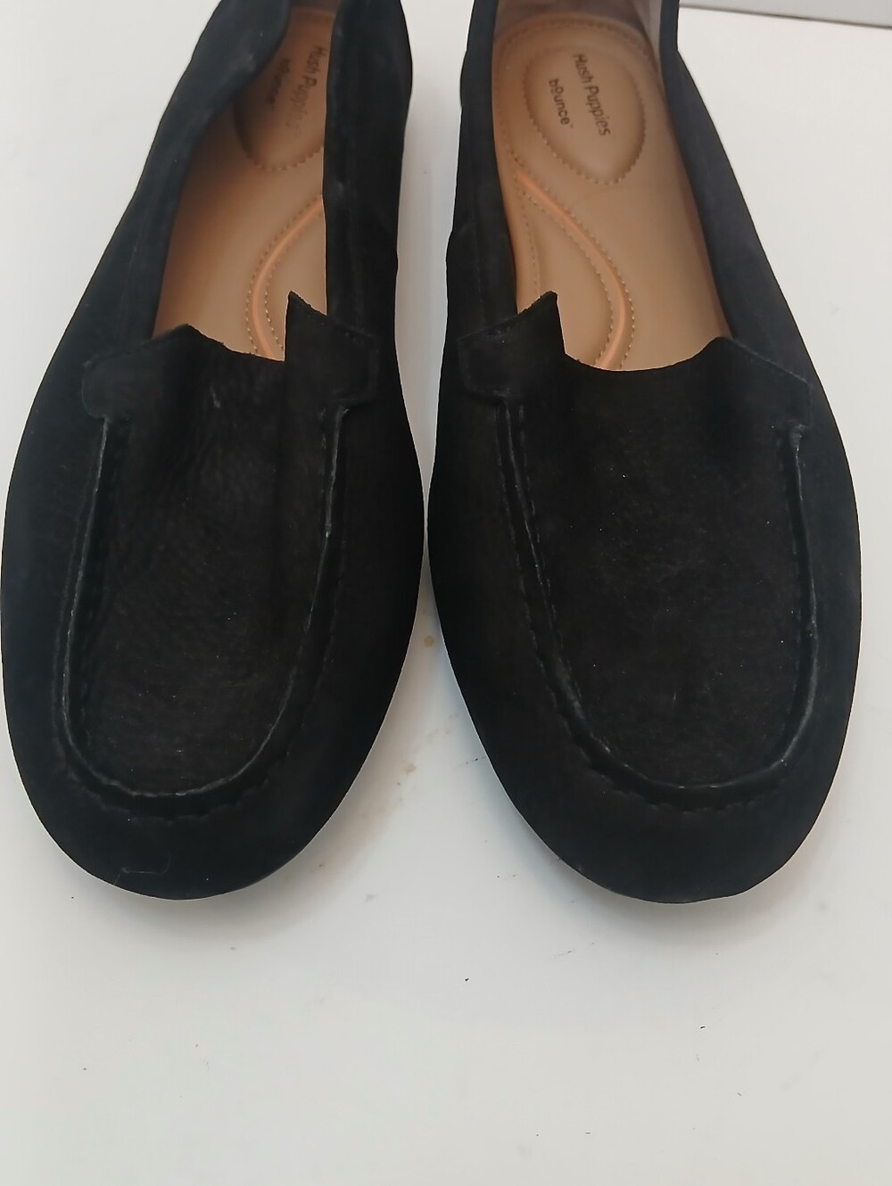 Hush Puppies Black Suede Women's Loafers